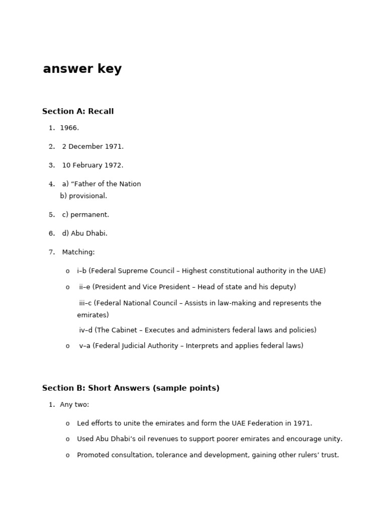 p8QIGE HMW 1768208911 Answer Key 2 | PDF | United Arab Emirates ...