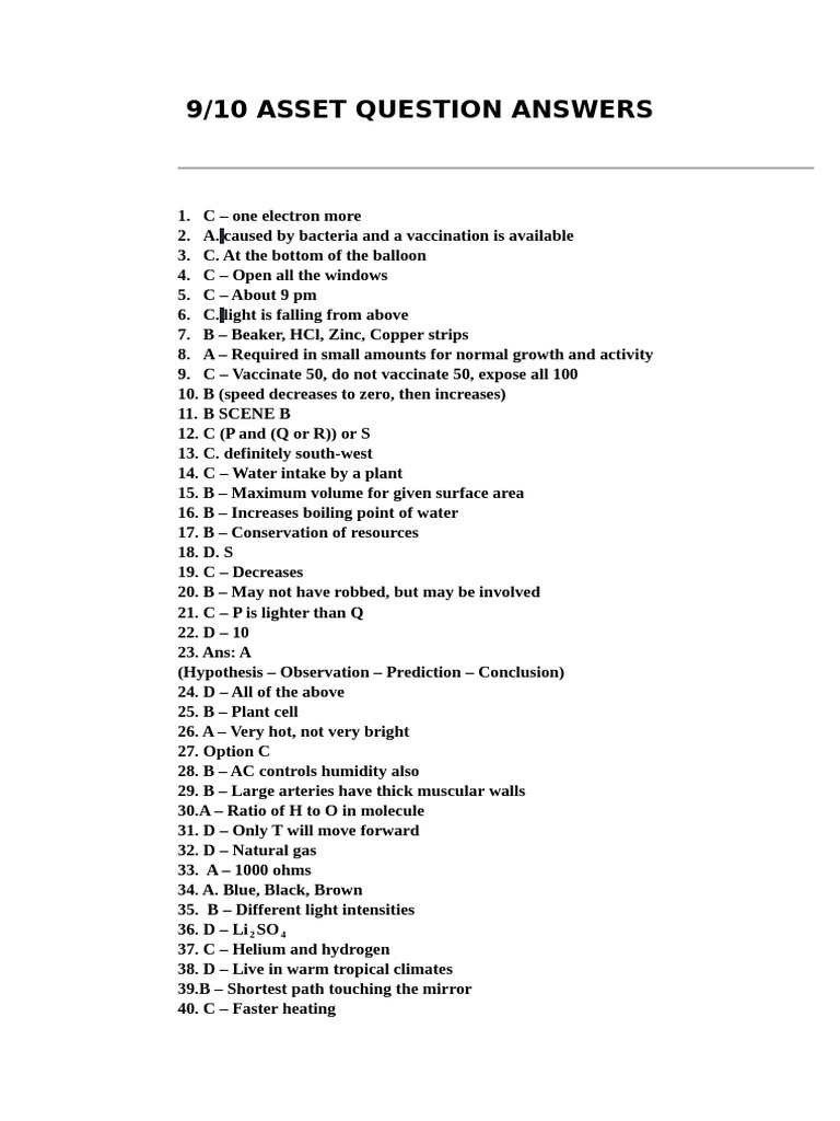 68xaa0 HMW 1768734565 Grade 9 Science Asset Model Questions Answers | PDF