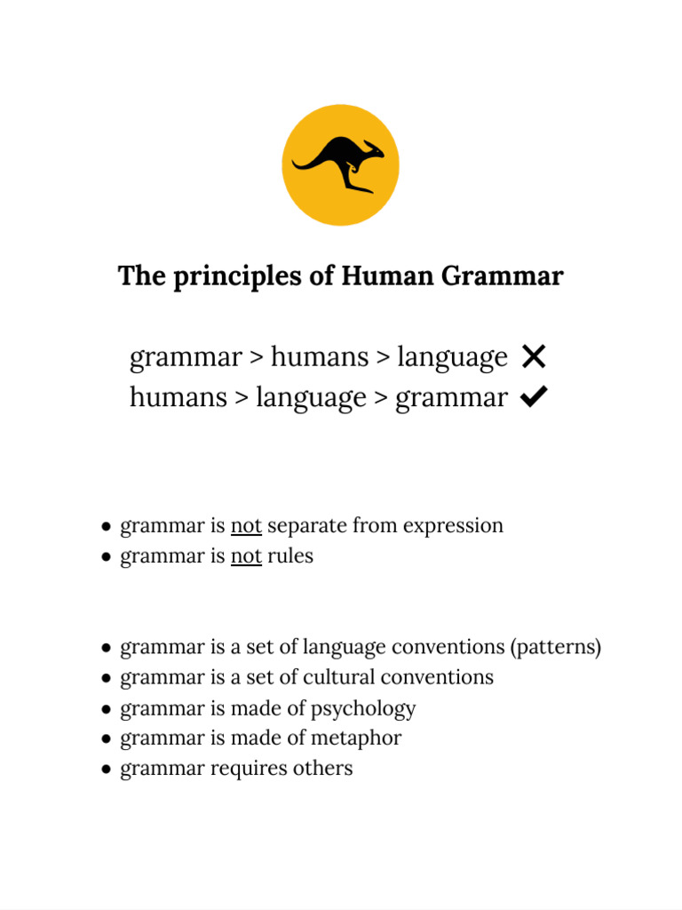 The Principles of Human Grammar | PDF