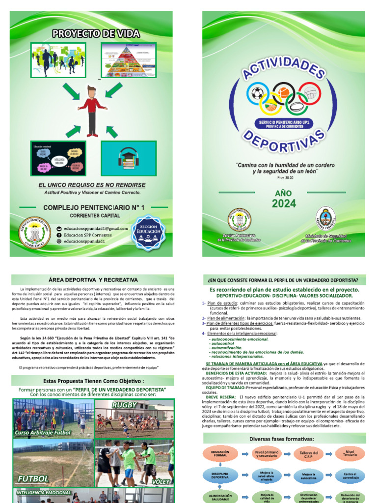 Diptico Area Deportes UP1 2024 | PDF