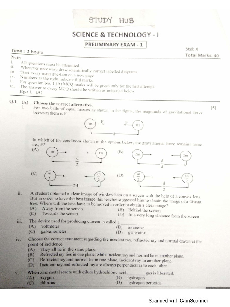 MAP Science-1 Prelim - 1 | PDF