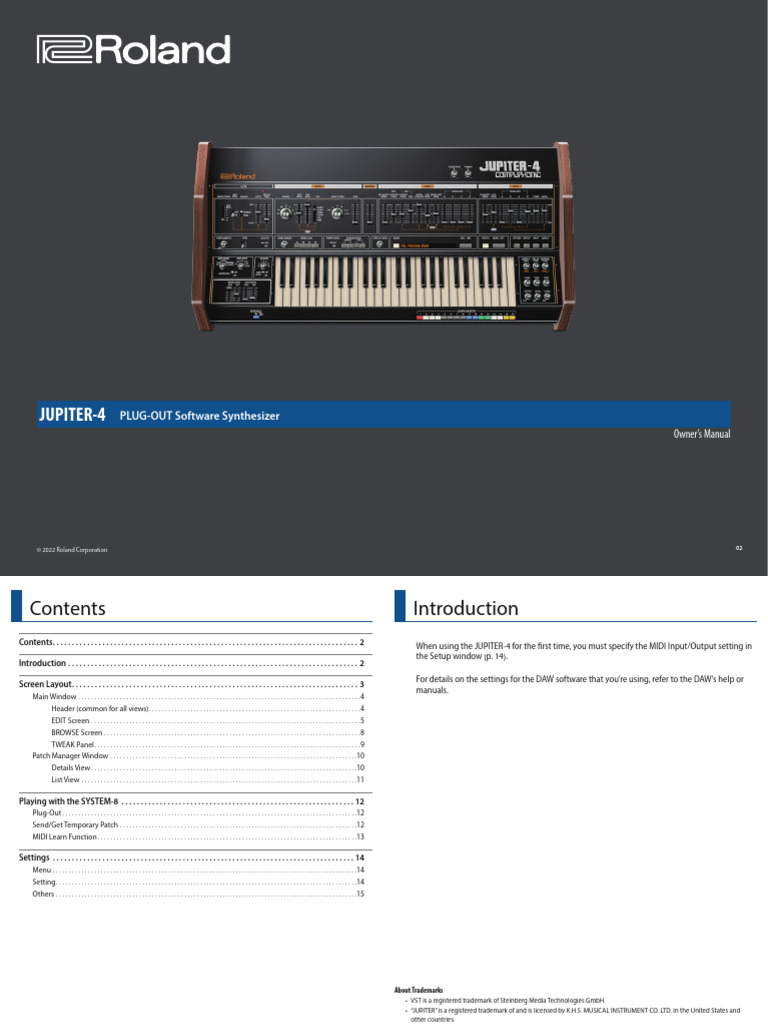 JUPITER 4 - Manual - Eng02 - W | PDF | Synthesizer | Button (Computing)
