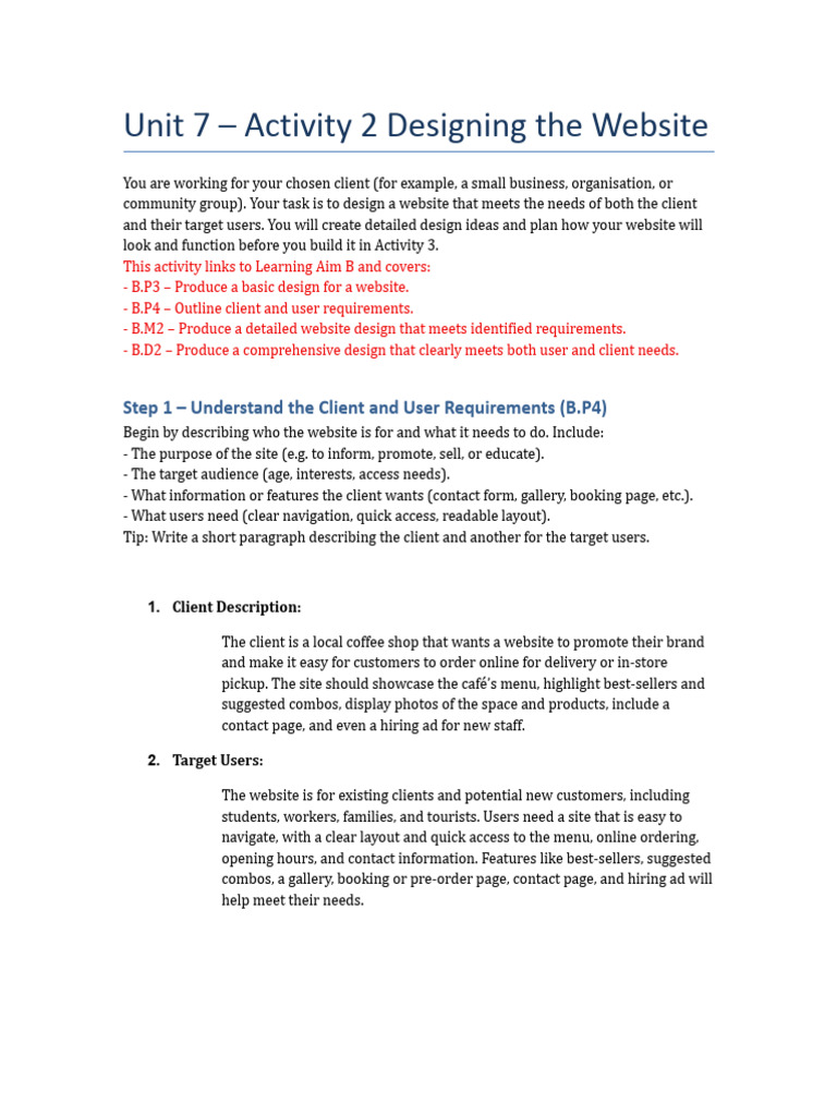 Unit7 Activity2 (P3, P4, M2, D2) Completed | PDF | Page Layout | Menu ...