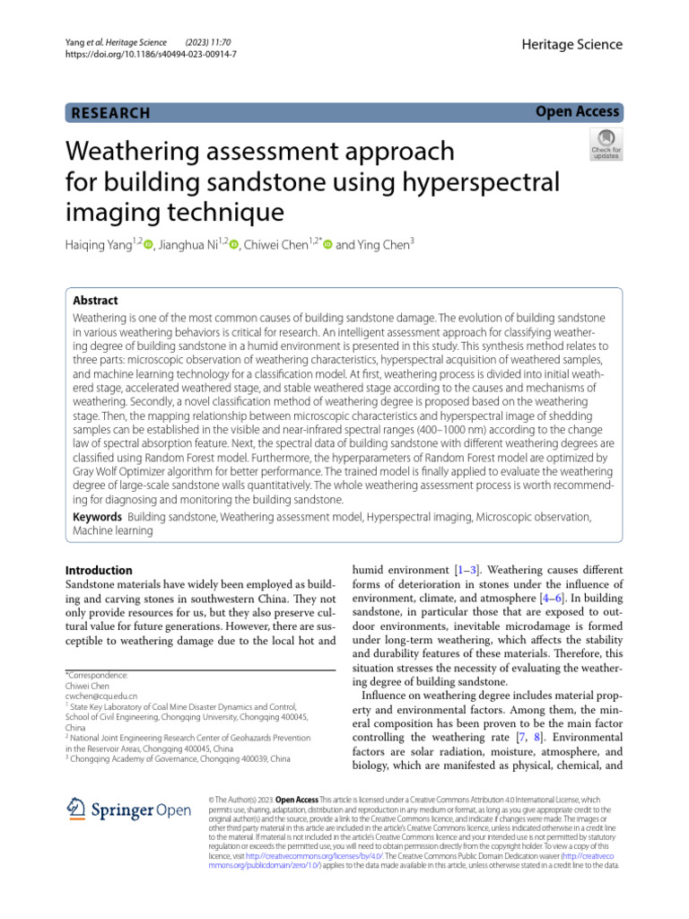 Weathering Assessment Approach | PDF | Image Resolution | Weathering