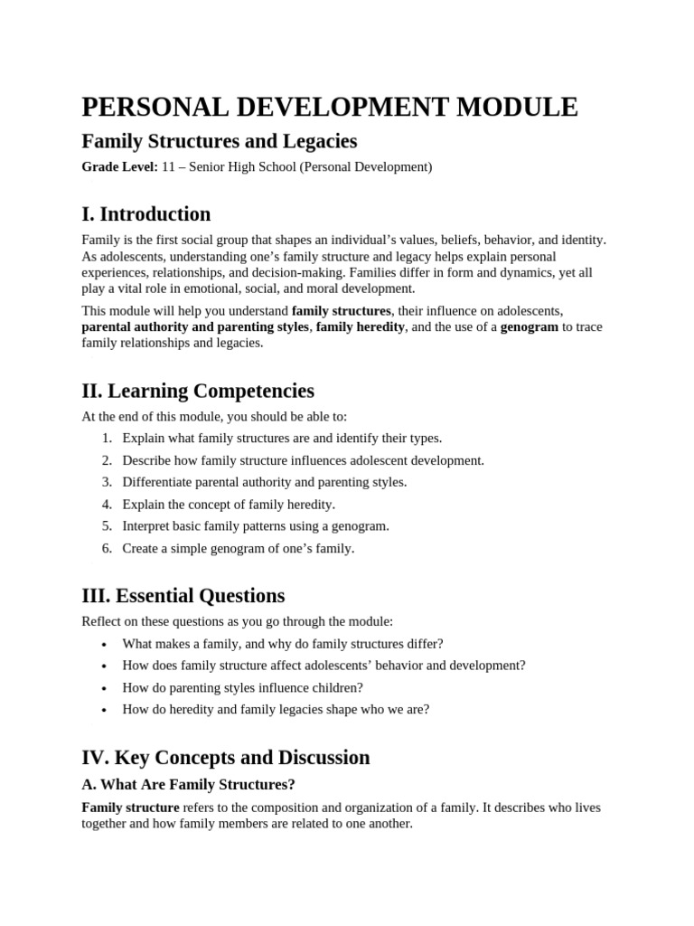 Chapter 12 Family Structures and Legacies | PDF | Family | Parenting
