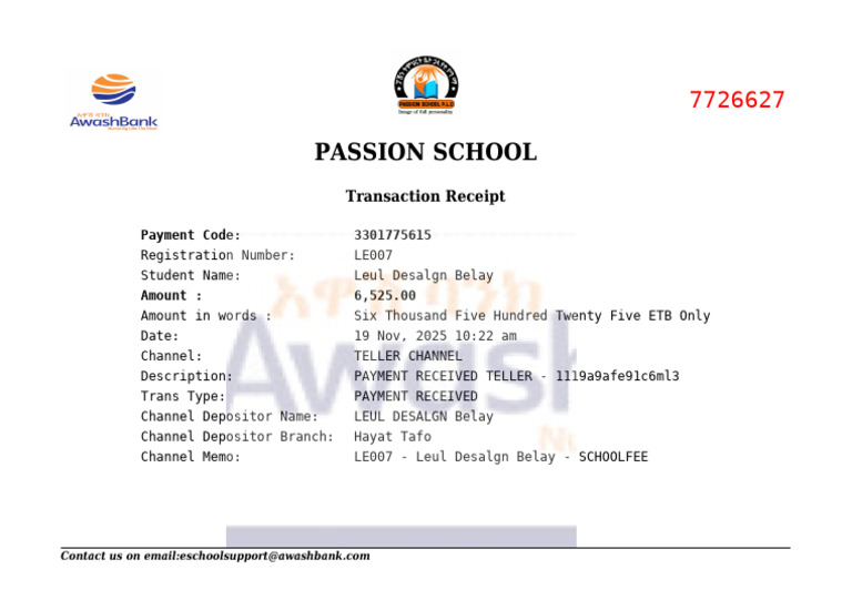 Trans - Reciept 2025 11 19 - 07 - 54 Am | PDF