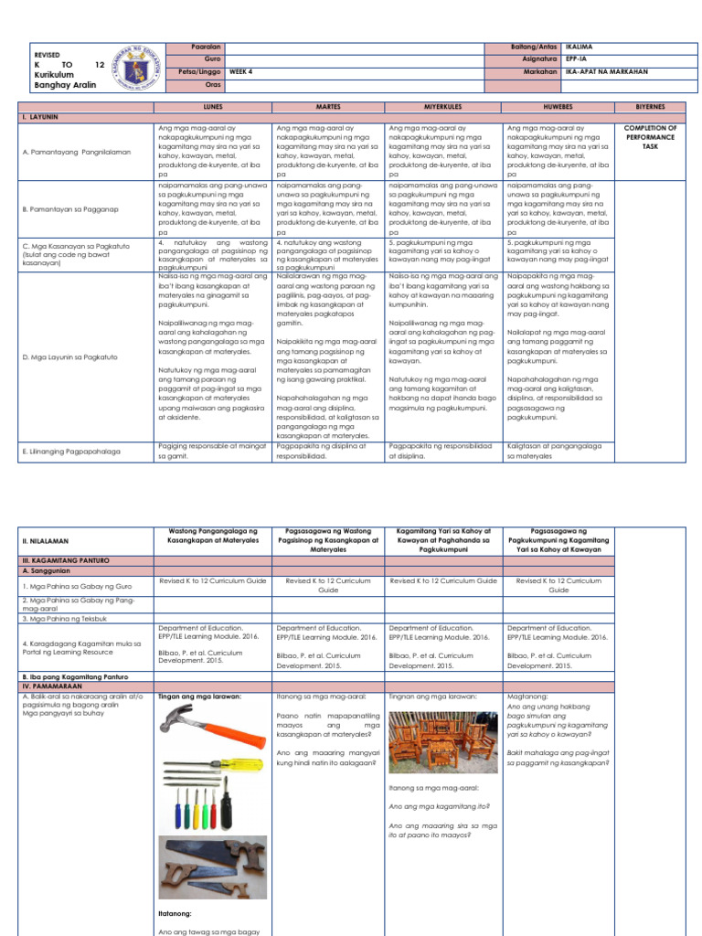 Epp Ia 5 DLL q4 w4 | PDF