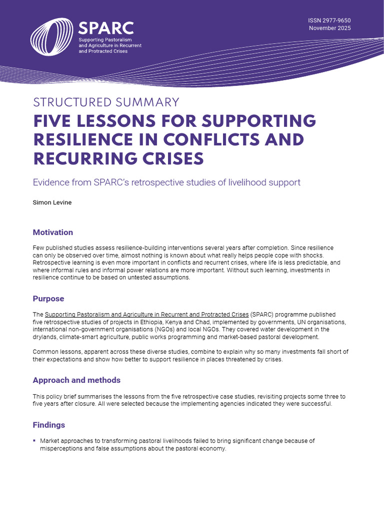 5 Lessons For Supporting Resilience | PDF | Economies
