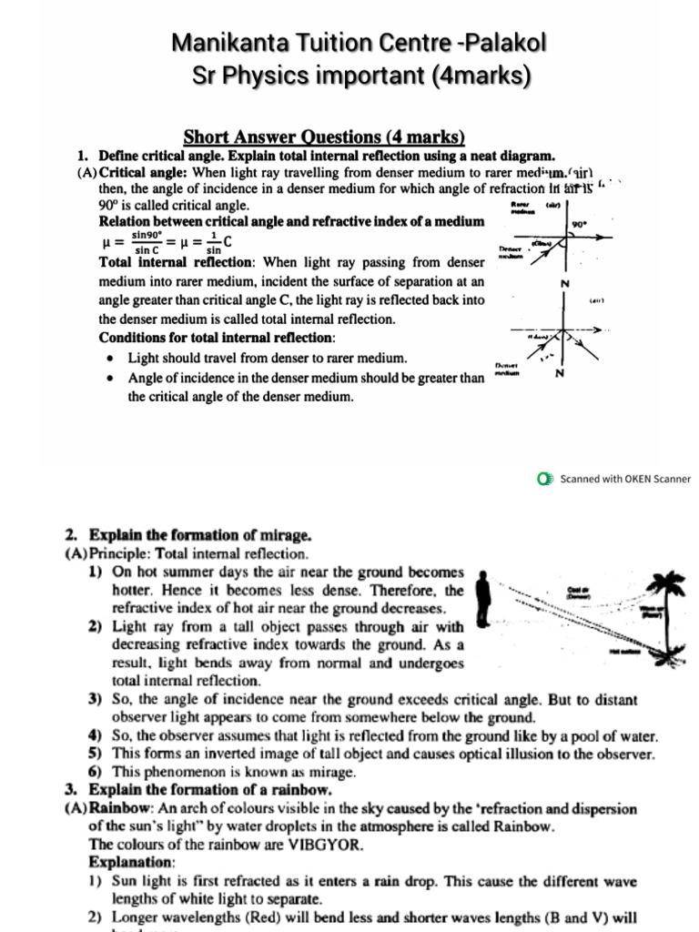 SR Physics 4 Marks | PDF