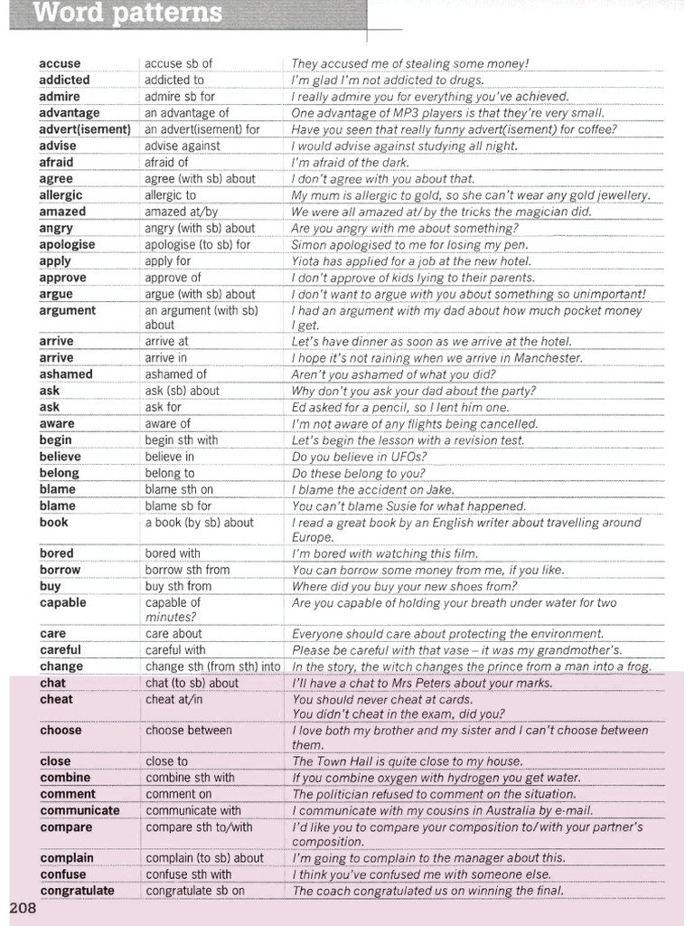 Preliminary Verb Patterns | PDF
