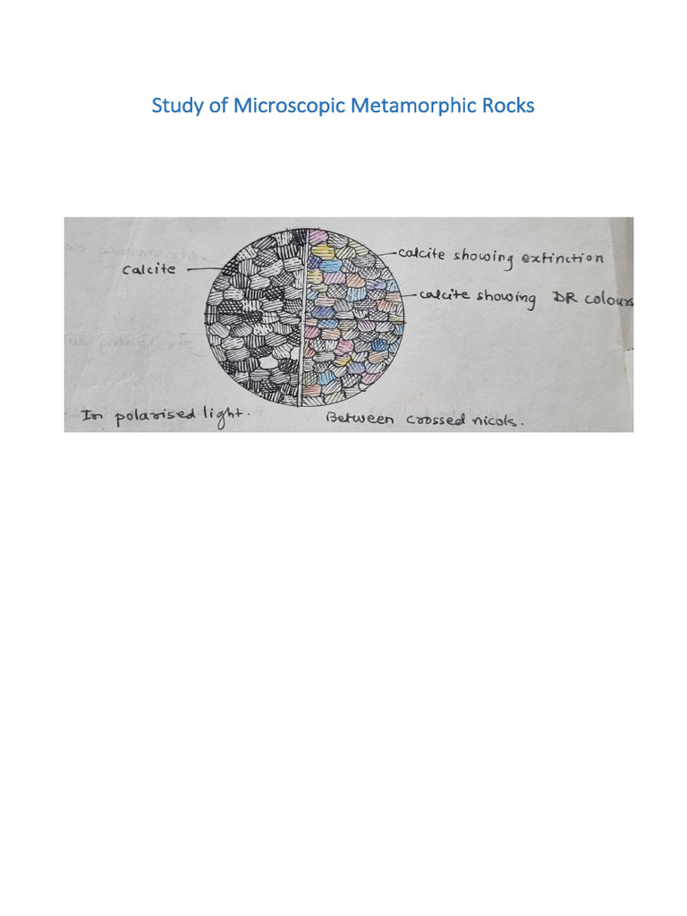 Study of Microscopic Metamorphic Rocks | PDF