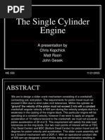 The Single Cylinder Engine