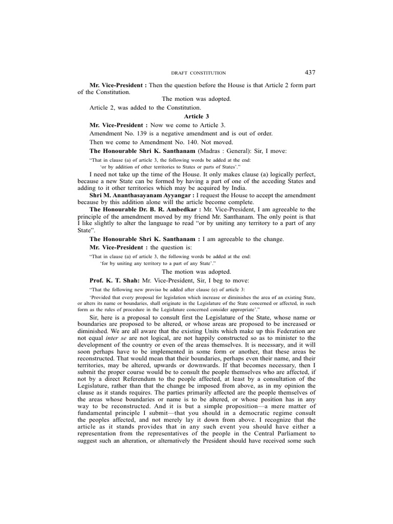 Cad Vol Vii 17 Nov PG 437-452 | PDF | Bill (Law) | Treaty