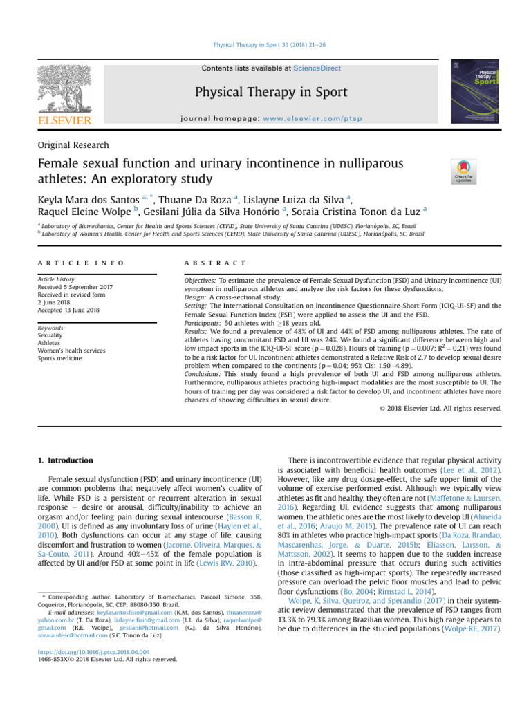 Female Sexual Function and Urinary | PDF | Sexual Arousal | Urinary ...