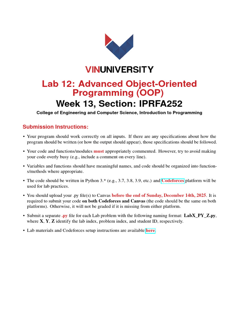 Fall25 Comp1010 Lab12 Iprfa252 | PDF | Matrix (Mathematics ...