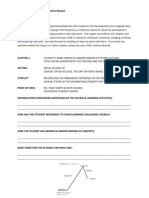 story structure report card to parent to 1 pg