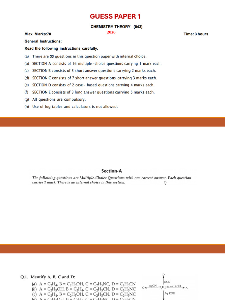 Guess Paper 1 | PDF