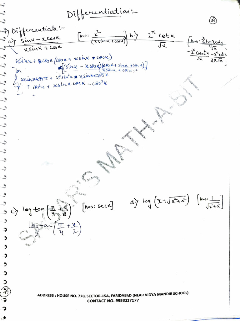 Differentiation Assignment | PDF | Chemistry