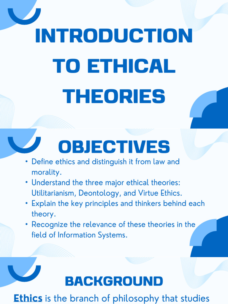 Introduction To Ethical Theories | PDF