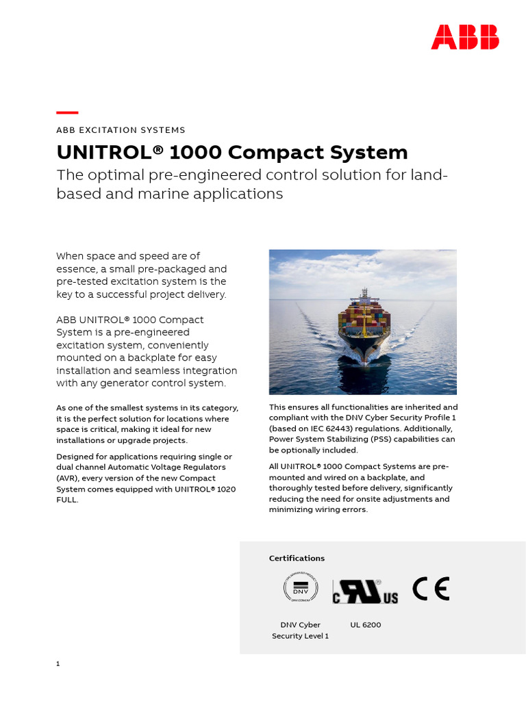 ABB UNITROL 1000 Compact Systems - Intro Flyer | PDF | Computer ...