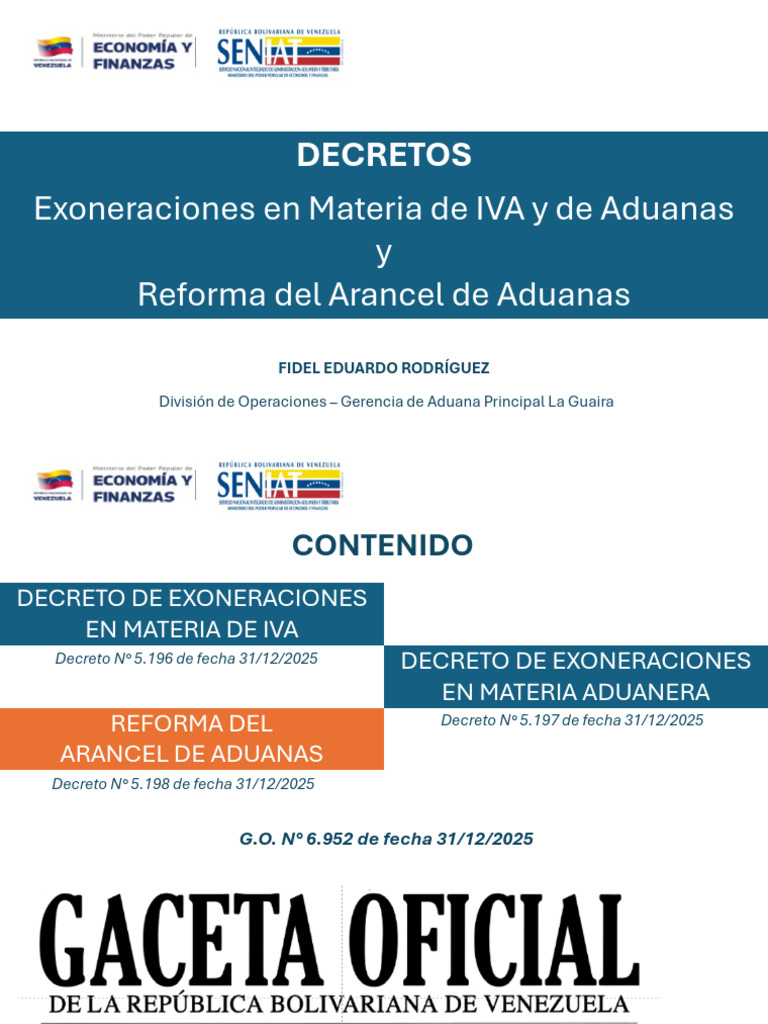Taller Exonraciones 2026 y Mod Del Arancel de Aduanas 2026 | PDF ...