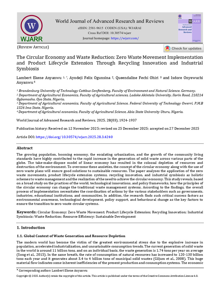 The Circular Economy and Waste Reduction Zero Waste Movement ...