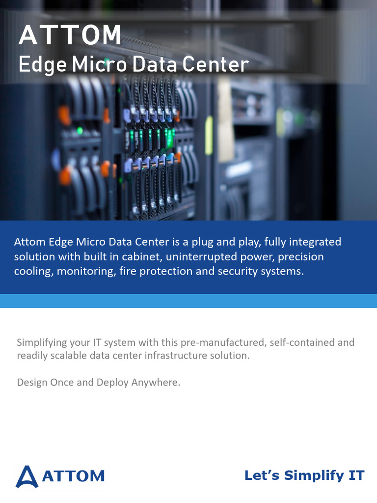 Micro Data Center Product Brochure Attom v2.3 | PDF | Data Center ...