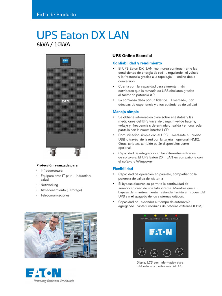 Eaton DX 6-10K LAN Brochure | PDF | Ingeniería Informática | Informática