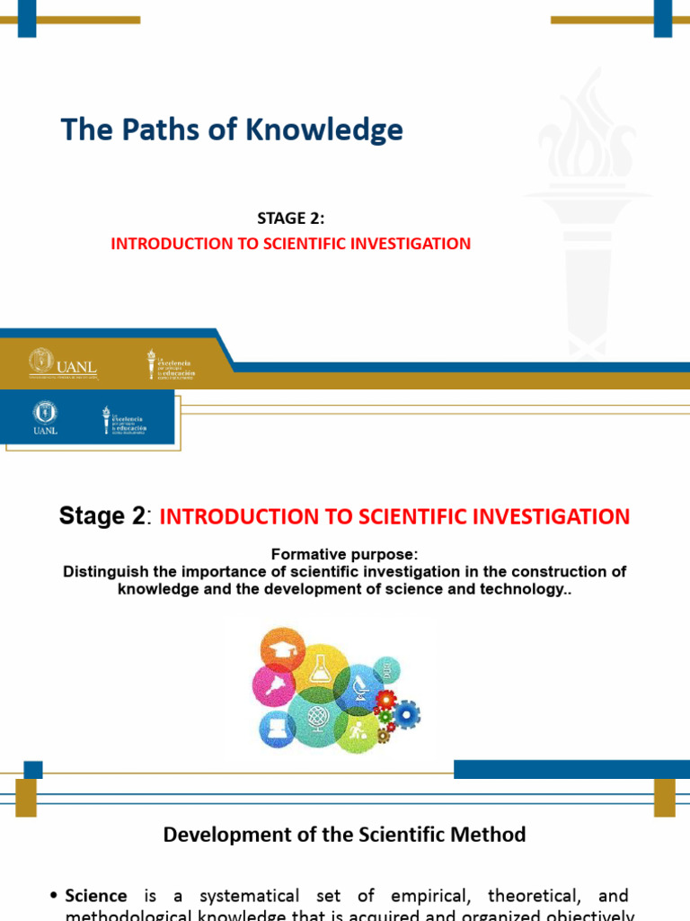 Presentation-The Paths of Knowledge-Stage 2 | PDF | Science | Hypothesis
