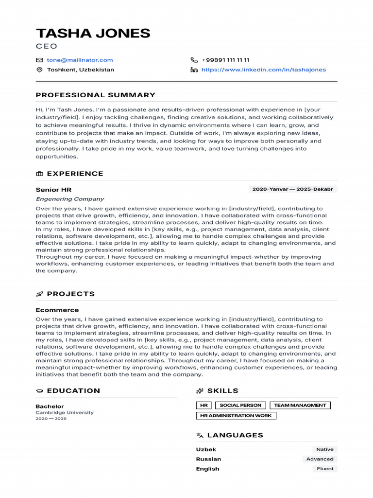 Example Resume | PDF