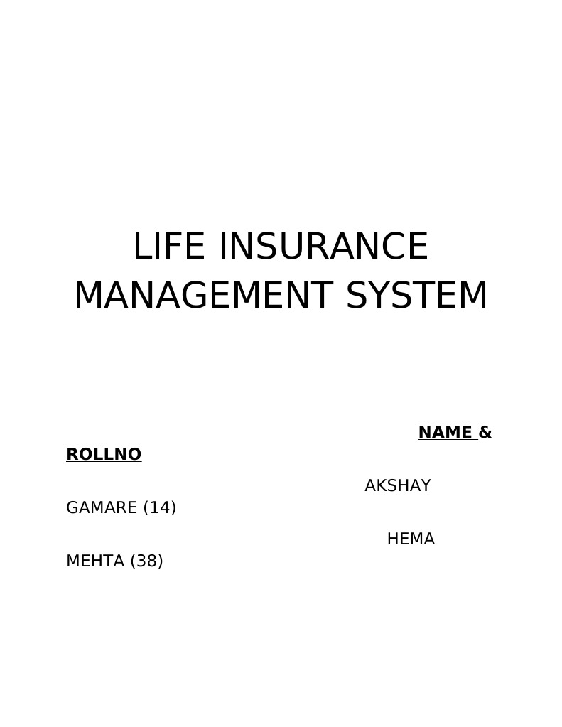 Life Insurance Management System Overview | PDF | Life Insurance ...
