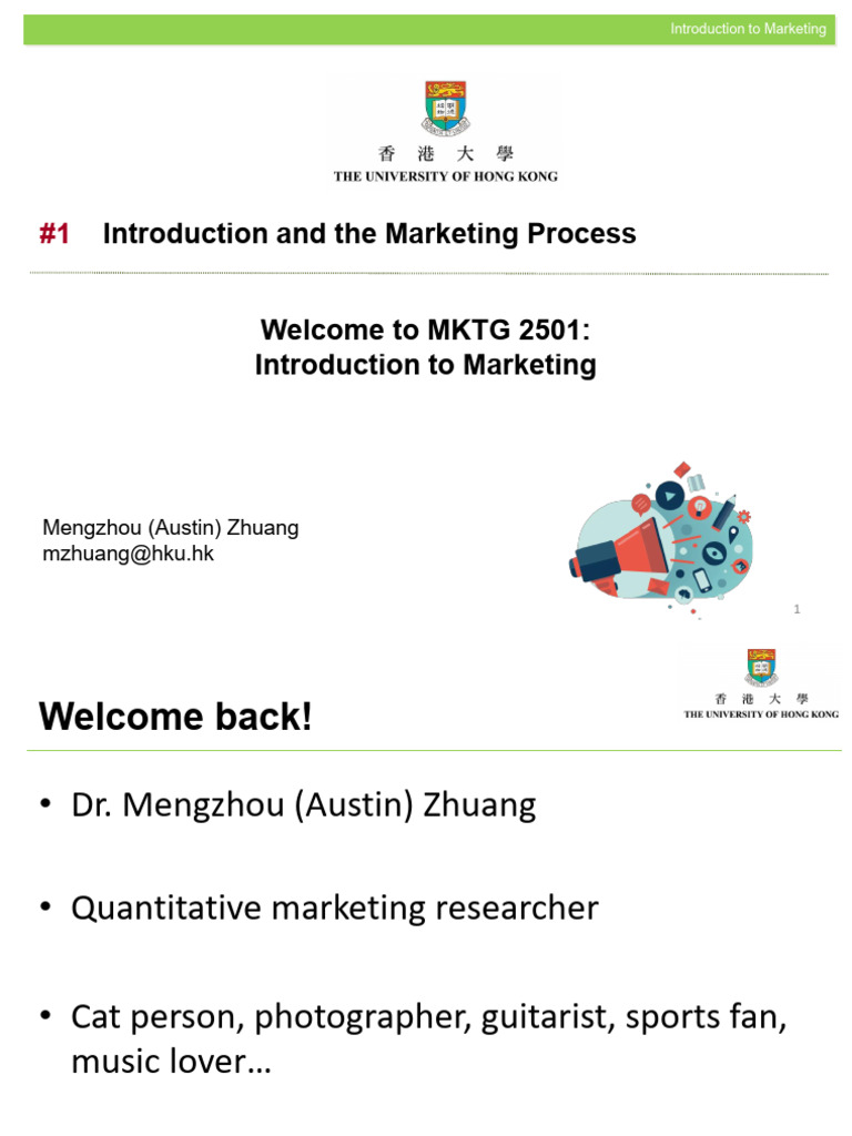 MKTG2501 - Session 1 Introduction - Lecture Version L | PDF | Marketing ...