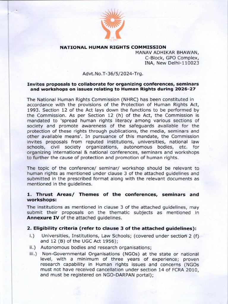 NHRC Guidlines | PDF