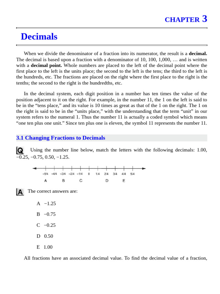 Basic Math and Pre-Algebra Super Review - (Chapter 3 Decimals) | PDF ...