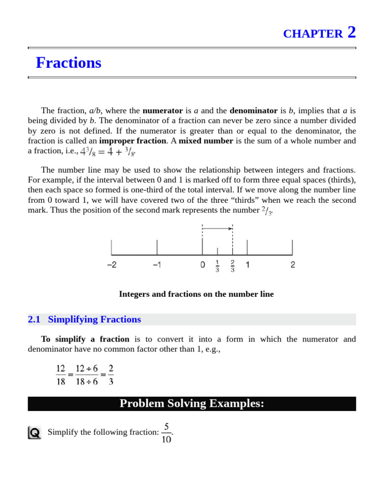 Basic Math and Pre-Algebra Super Review - (Chapter 2 Fractions) | PDF ...