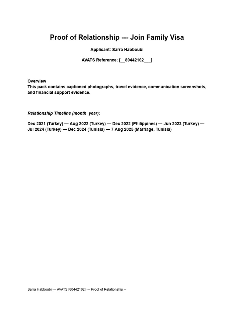 Proof of Relationship | PDF