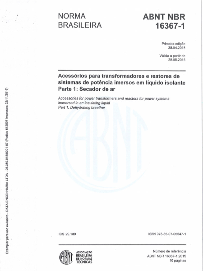 Abnt NBR 16367-1 | PDF