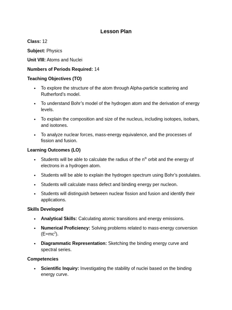 Unit 8 Class 12 | PDF | Atoms | Nuclear Fission