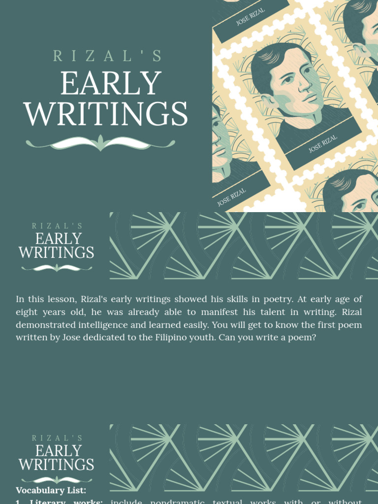 Rizal's Early Writings | PDF | Poetry