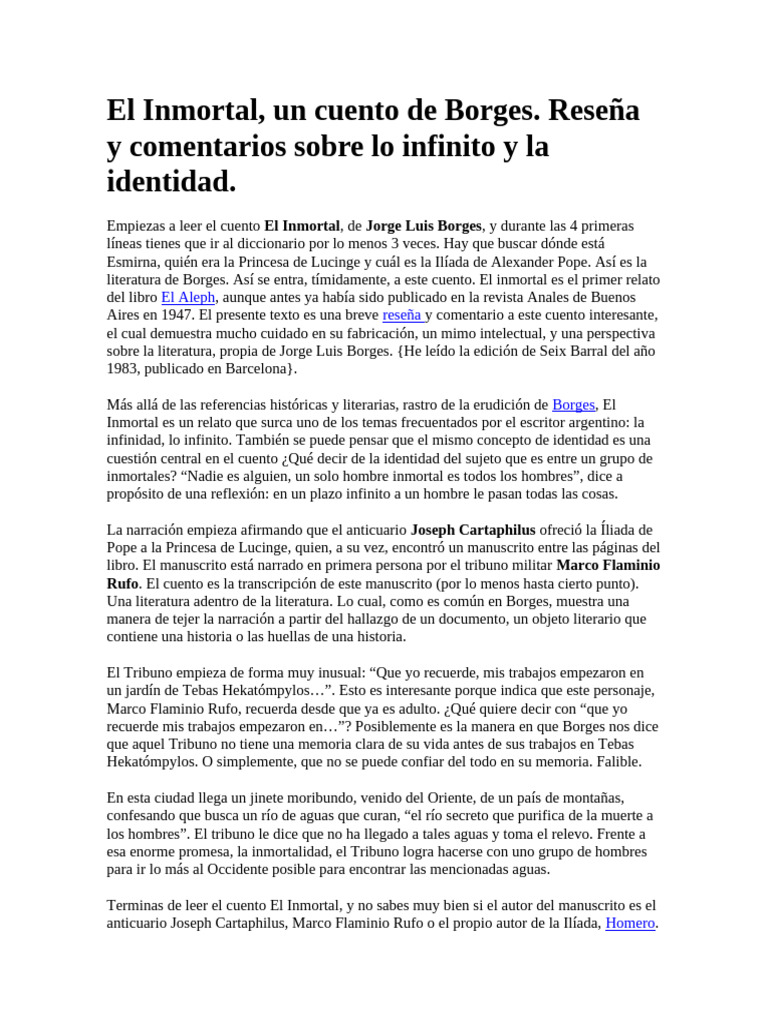 El Inmortal 1 | PDF