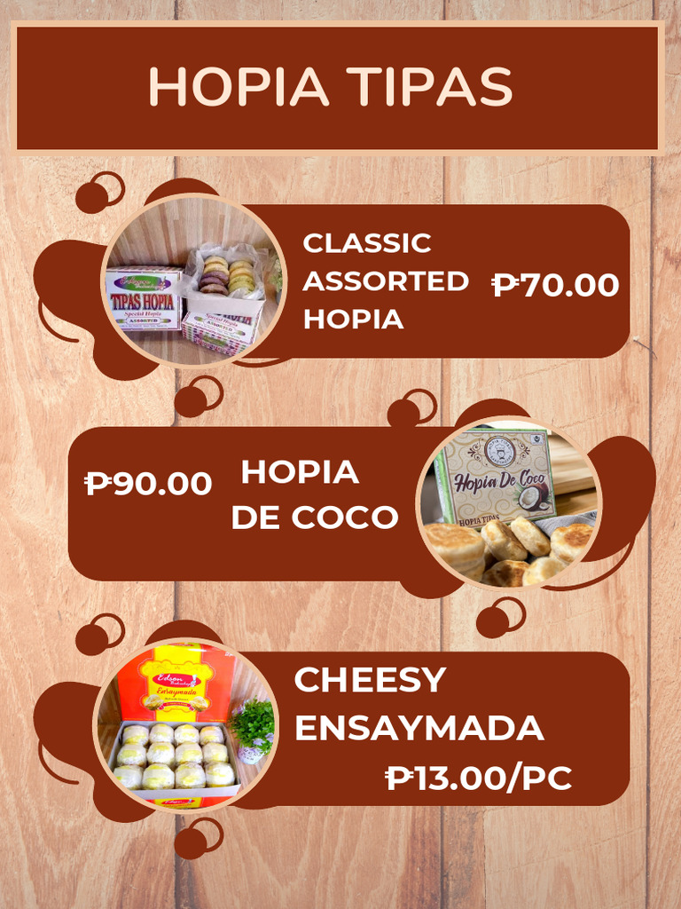 Maroon and Brown Photo Fast Food Menu | PDF
