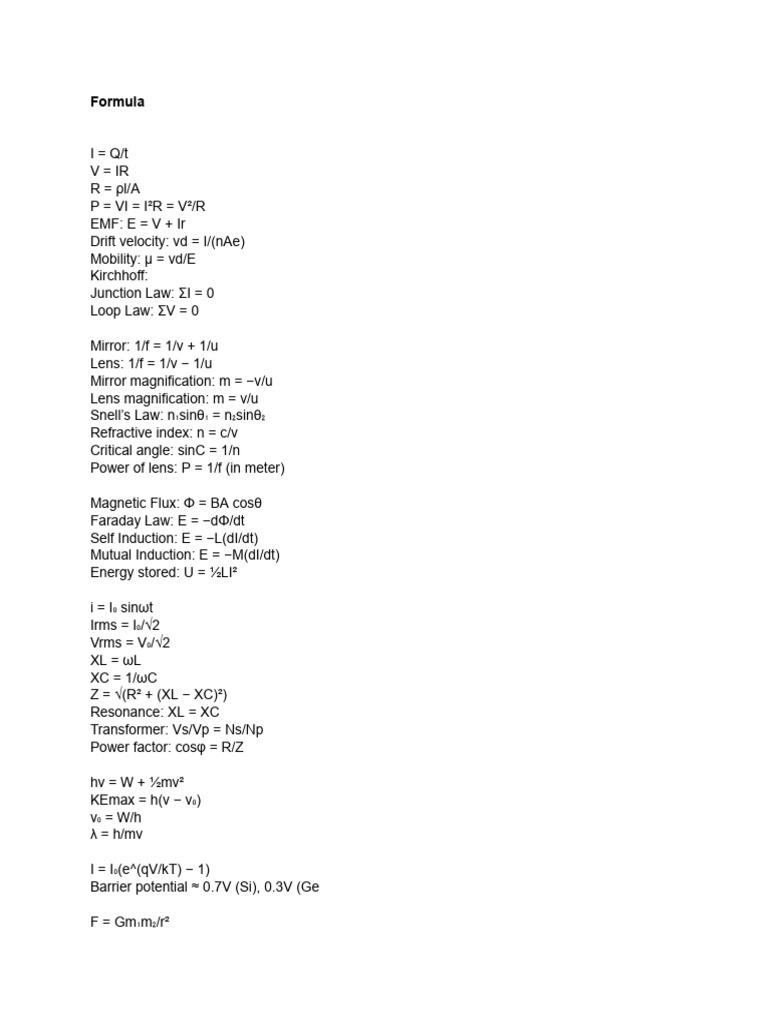 Formula | PDF