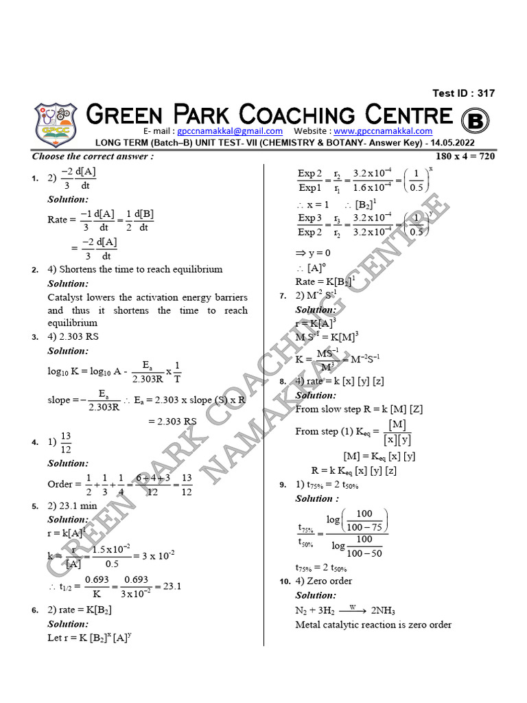 Ut Chebot 14052022 Ans | PDF | Coordination Complex | Amine
