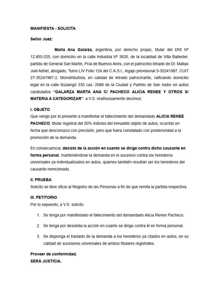 Solicita Galarza | PDF