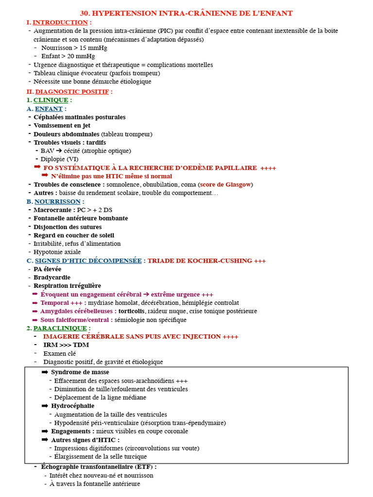 HTIC Enfant | PDF | Maladies et troubles | Médecine clinique