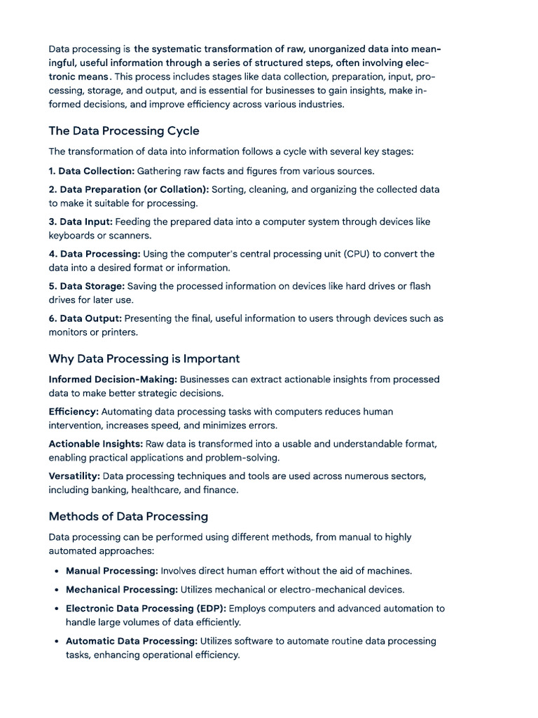 Data Processing - Google Search | PDF