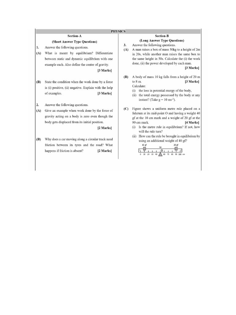 Physics Test 1 | PDF
