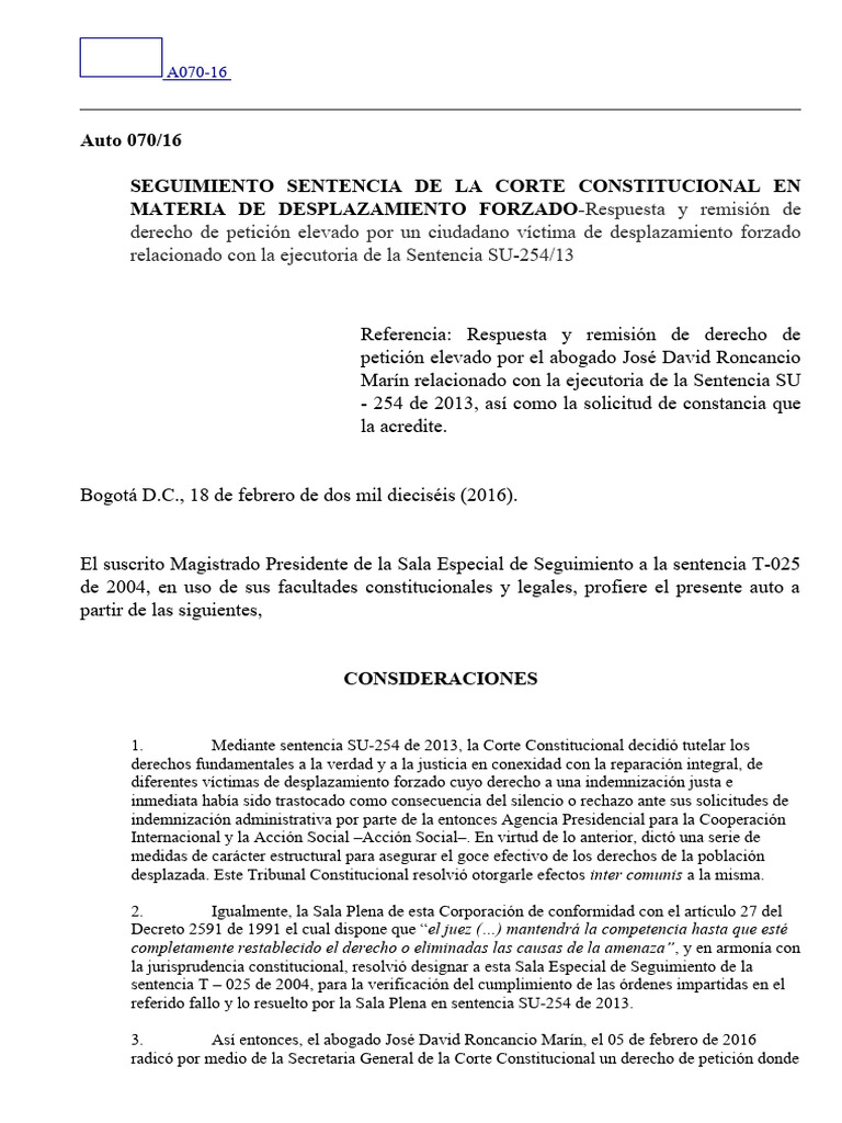 A070 16 | PDF | Sentencia (ley) | Caso de ley