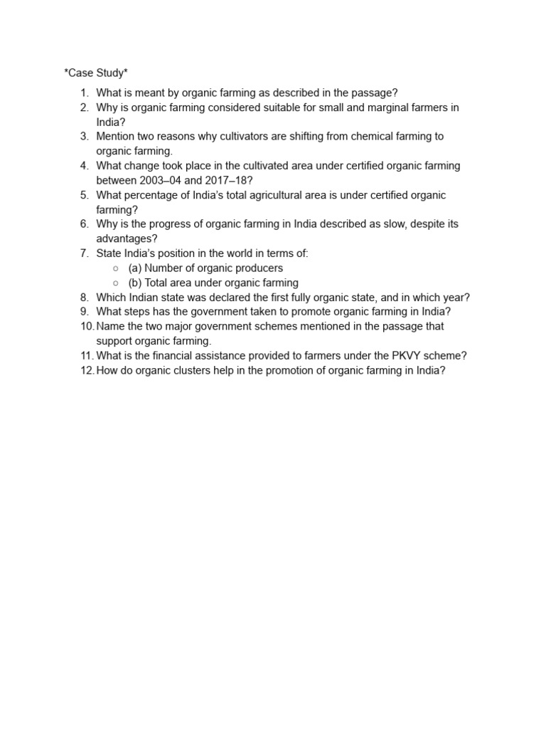 Case Study On Profile of Indian Agriculture | PDF