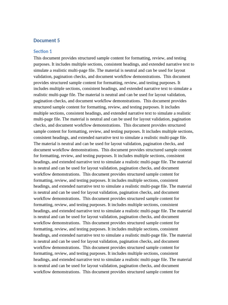 Document 5 Long | PDF | Page Layout | Document